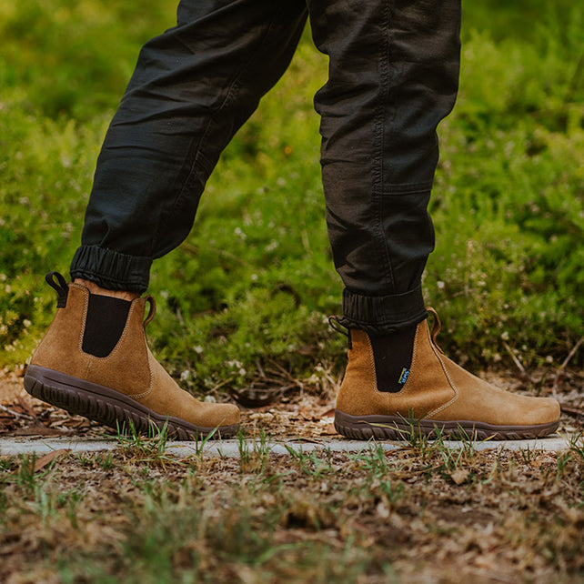 Chelsea Boot Collabs Men's Chelsea Suede Barefoot Boot – Lems Shoes