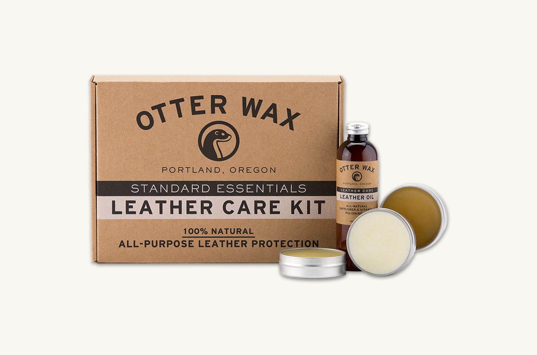 leather dressing Otter Wax Leather Care Kit